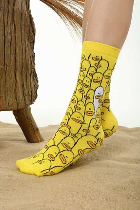 جوراب زرد زنانه پنبه - الاستین Socks Tunnel - کد 129364434
