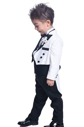 اسموکین سفید بچه گانه بافتنی ceocuk - کد 213024289