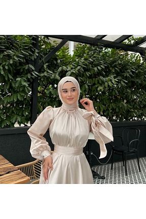 شال بژ زنانه شیفون KADNER - کد 826879203