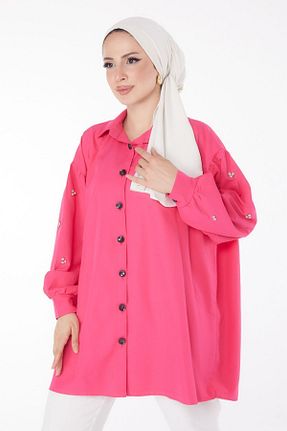 تونیک صورتی زنانه بافتنی TOFİSA - کد 835618000