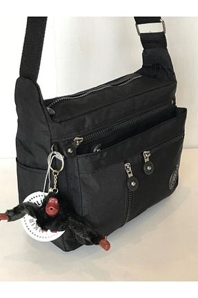 کیف پستچی مشکی زنانه پارچه ای Klinkır - کد 635126037