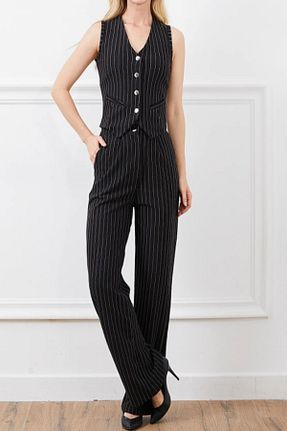 ست بالاتنه و پائین تنه مشکی زنانه بافتنی Esmilda - کد 857889013