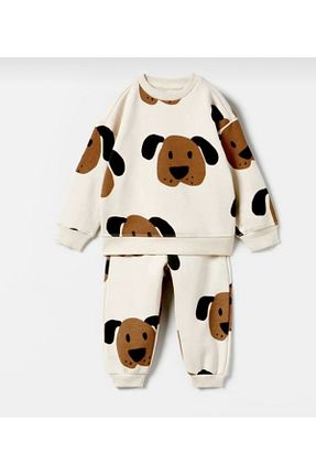 ست بالاتنه و پائین تنه طوسی بچه گانه بافتنی barin kids - کد 758367452