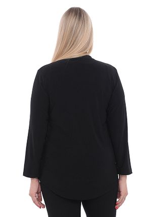 پیراهن مشکی زنانه سایز بزرگ AfifeCOLLECTİON - کد 829073058