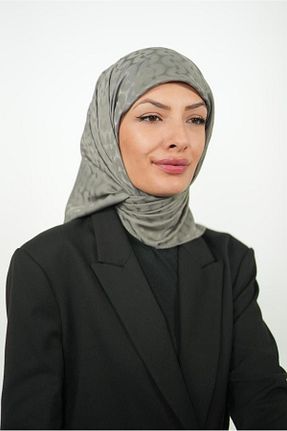 روسری طوسی پلی استر LOSYANA - کد 857810039