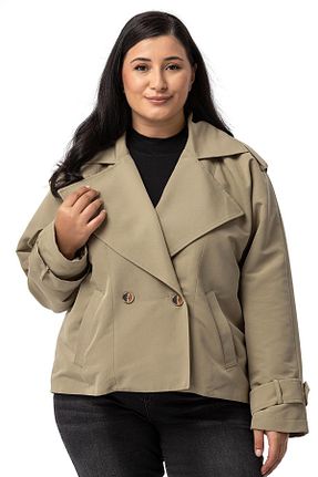 ترنچکت سایز بزرگ سبز زنانه پلی استر DISENTIS MODEST - کد 857809452
