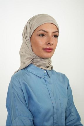 روسری قهوه ای پلی استر LOSYANA - کد 857810080
