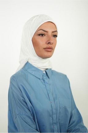روسری سفید پلی استر LOSYANA - کد 857810114