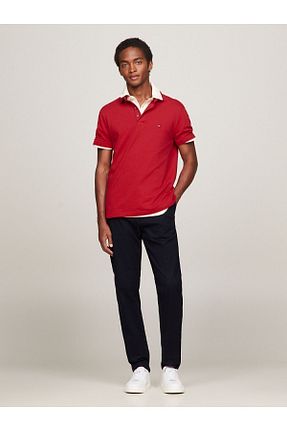 پولوشرت قرمز زنانه پنبه ای Tommy Hilfiger - کد 281067032