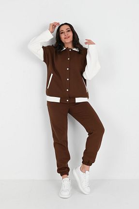 ست گرمکن قهوه ای زنانه پاچه کش دار Koza Butik - کد 774096728