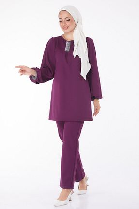 ست گرمکن بنفش زنانه پلی استر TOFİSA - کد 841132598