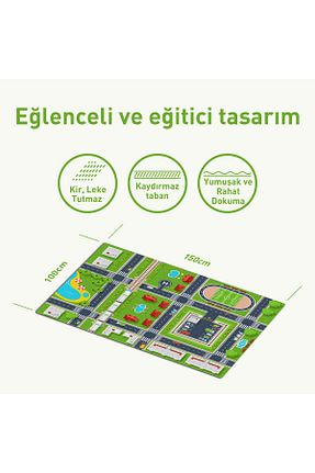 فرش بازی سبز خیر Fibril - کد 857094626