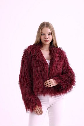 کاپشن بنفش زنانه کراپ KürkZone - کد 857890358