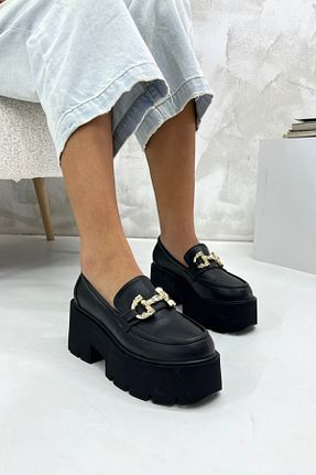 کفش لوفر مشکی زنانه چرم مصنوعی inizio - کد 856037010