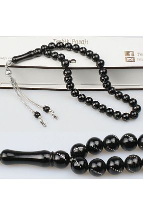 تسبیح مشکی سنگ اولتو tesbihpasaji - کد 447039869