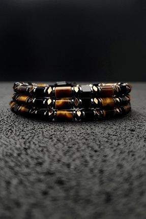 گردنبند جواهر قهوه ای زنانه سنگ طبیعی Seven Art Jewelry - کد 759166114