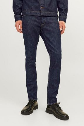 شلوار جین سرمه ای مردانه رگولار Jack & Jones - کد 857416074