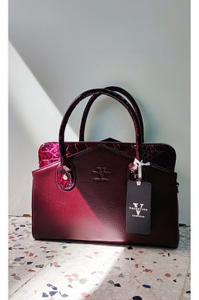 کیف دستی زرشکی زنانه سایز متوسط valentina victoria - کد 857500553
