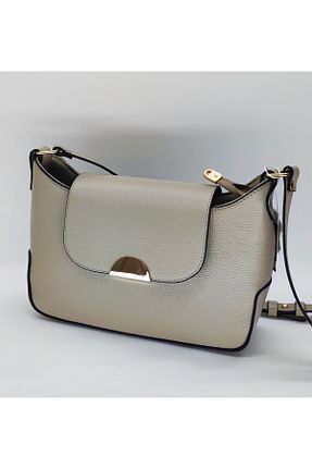 کیف پستچی بژ زنانه چرم خالص valentina victoria - کد 857515335