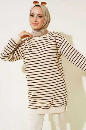 تونیک قهوه ای زنانه تریکو SEVENLINE - کد 854752620