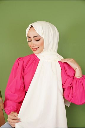 شال سفید زنانه پنبه ای feronis - کد 746623677