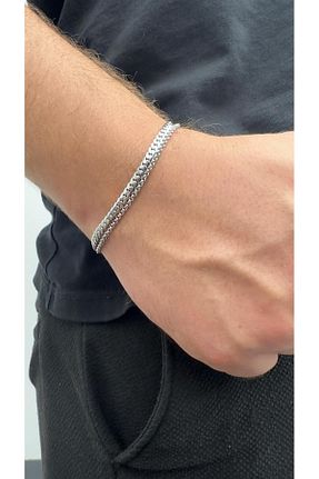 دستبند استیل (فولاد) مردانه استیل (فولاد) derokas - کد 857531037