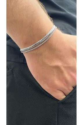 دستبند استیل (فولاد) مردانه استیل (فولاد) derokas - کد 857531037
