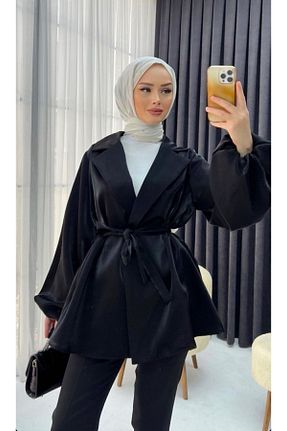 کت مشکی زنانه تنگ MODA MAÇKA PARK - کد 765780136