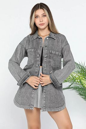 کت طوسی زنانه رگولار GÜLSELİ - کد 857547526
