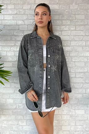 کت طوسی زنانه تنگ GÜLSELİ - کد 857547375