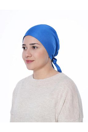 کلاه شنای حجاب آبی زنانه meva asel - کد 834653104
