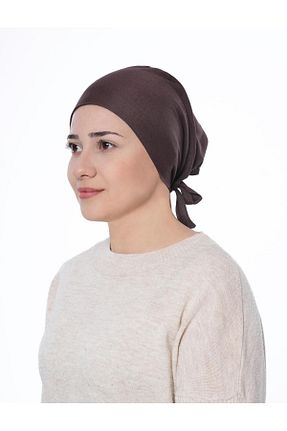 کلاه شنای حجاب قهوه ای زنانه meva asel - کد 834653668