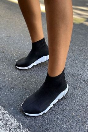 بوت / نیم بوت مشکی زنانه پارچه ای Just Shoes - کد 7156476