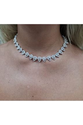 گردنبند جواهر زنانه رودیوم METİN BARIŞ - کد 857564952