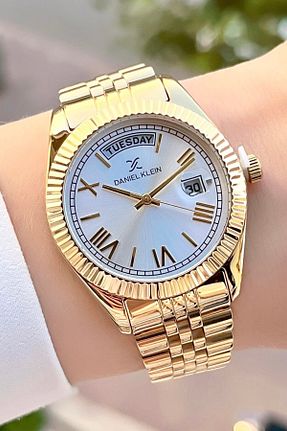 ساعت مچی زرد زنانه 31-35 میلی متر Daniel Klein - کد 857618620