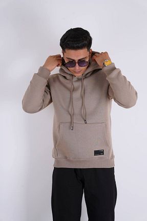 سوئیشرت قهوه ای مردانه ساده Est Estola - کد 857594234