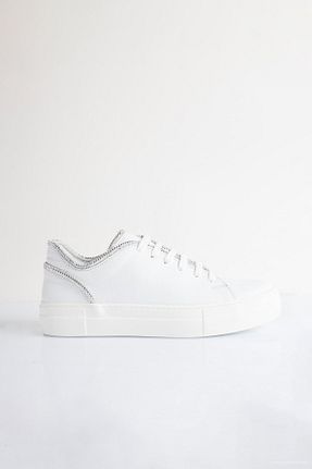 کفش اسنیکر سفید زنانه چرم اصل SU SHOE BOUTIQUE - کد 857597729