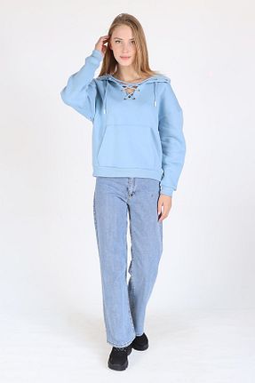 سوئیشرت آبی زنانه ساده Rays - کد 857584422