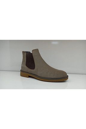 بوت / نیم بوت بژ مردانه چرم خالص ROUTE - کد 92812969