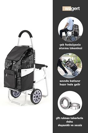کیف و سبد چرخدار خرید رنگی Vadi - کد 852416749