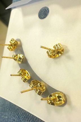 گوشواره استیل (فولاد) طلائی زنانه استیل (فولاد) MAZEN - کد 800199199