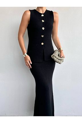 ست بالاتنه و پائین تنه مشکی زنانه تریکو Liora - کد 857682098