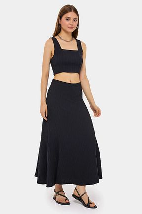 ست بالاتنه و پائین تنه مشکی زنانه بافتنی Hiccup - کد 857707308
