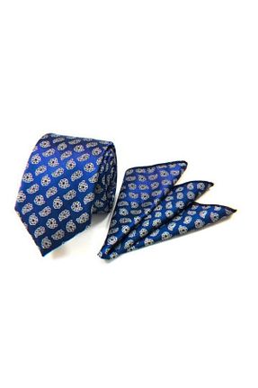 کراوات آبی مردانه میکروفیبر VENCHY - کد 189532781