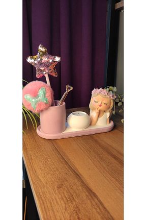 شمعدان و شمع گیر رنگی Taş Tozu Lina Art hediyelik - کد 309338913