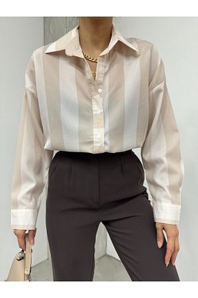 پیراهن حجاب بژ زنانه رگولار HİJABAYA - کد 857802686