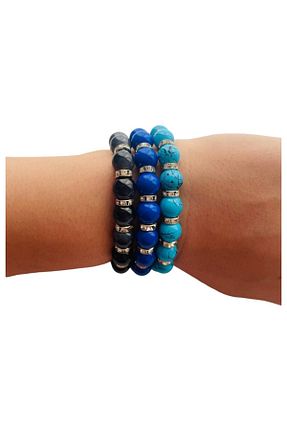 دستبند جواهر آبی زنانه منجق GALATA GIFT - کد 856190020