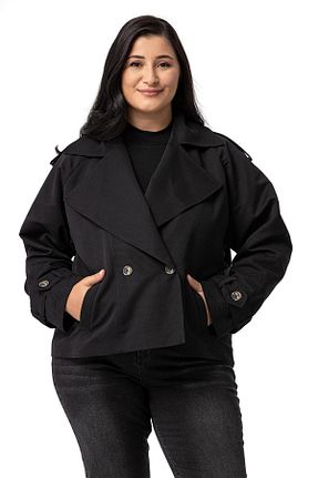 ترنچکت سایز بزرگ مشکی زنانه پلی استر DISENTIS MODEST - کد 857809448