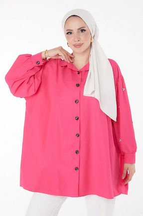 تونیک صورتی زنانه بافتنی TOFİSA - کد 835618000