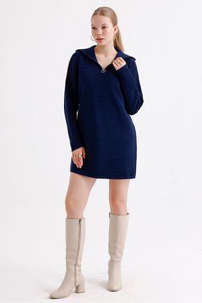 تونیک سرمه ای زنانه بافتنی MD trend - کد 857839408